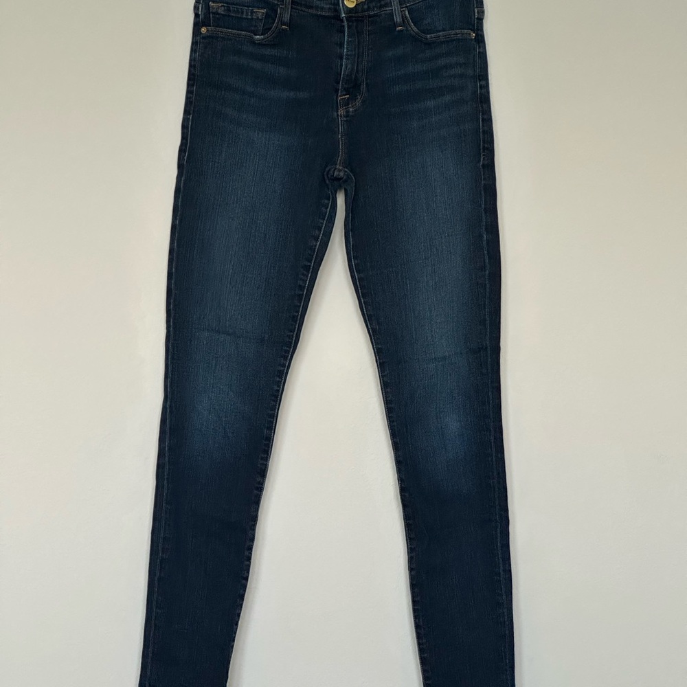 Frame‎ Women's Le Skinny De Jeanne Jeans Sz 29 Medium Wash Blue Denim